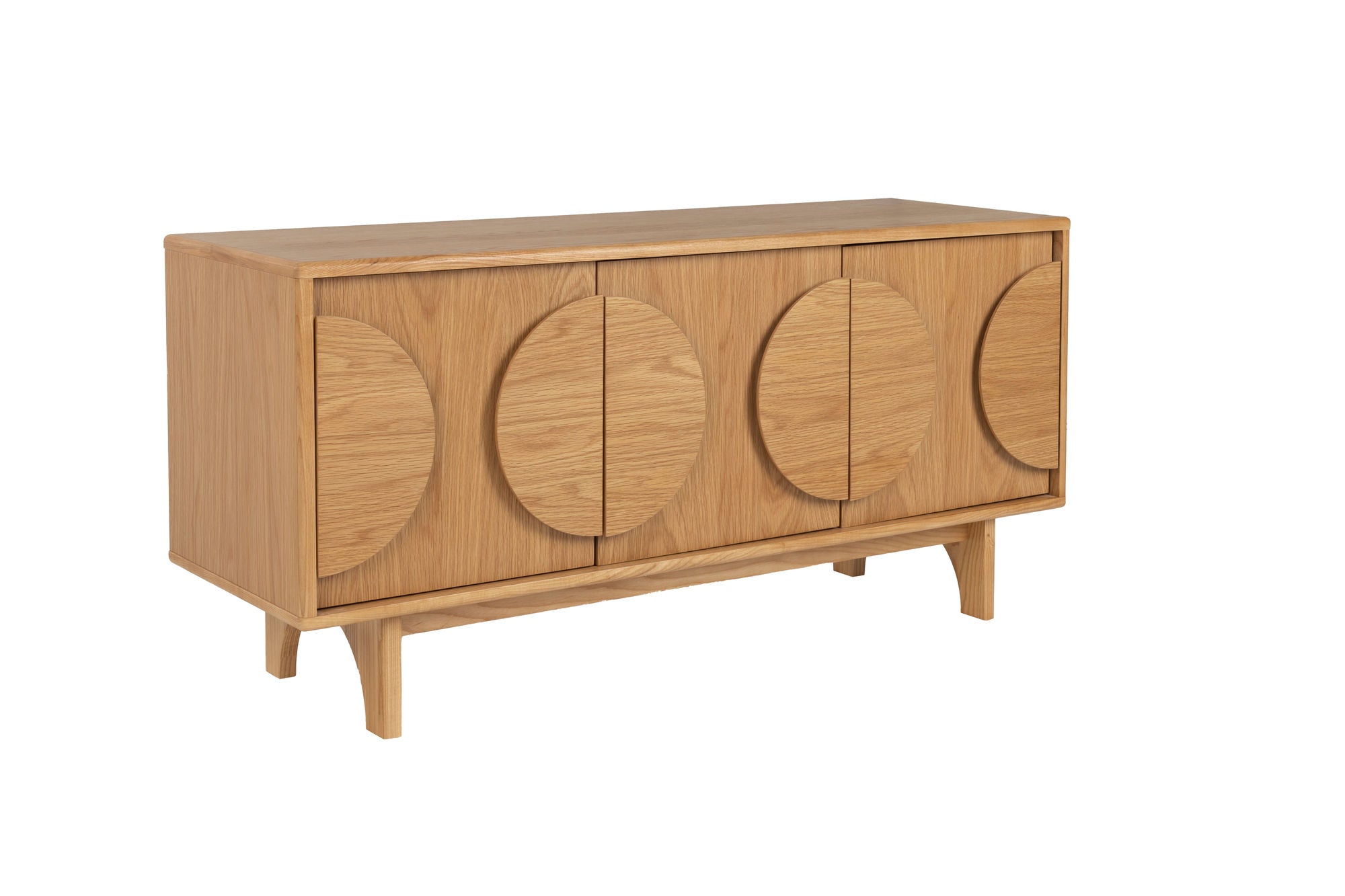 Zuiver Groove Natural Oak Wood Sideboard | 3 Doors